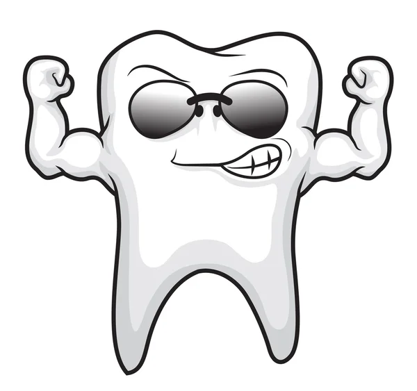 Tooth strong - Vector Version available — Stockvector