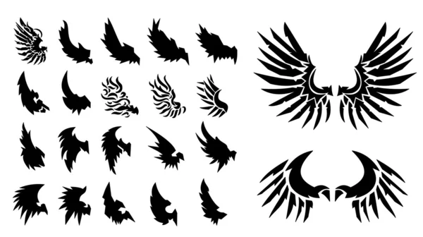 22 set of Wings. — Stockvector