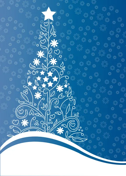 Ağaç Noel plan vektör — Stok Vektör