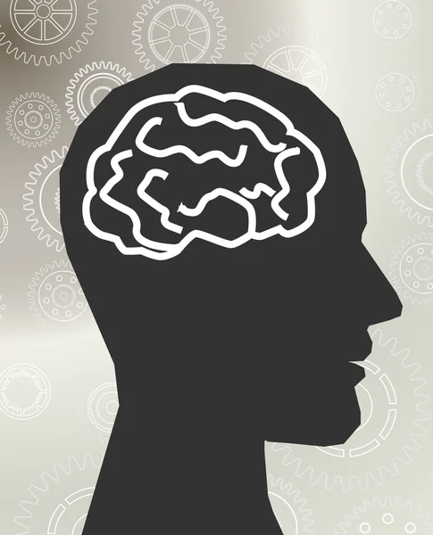 Head brain — Stock Vector