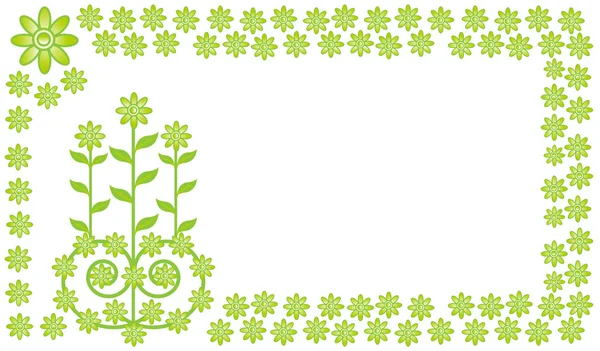 Fondo de pantalla flor verde — Vector de stock