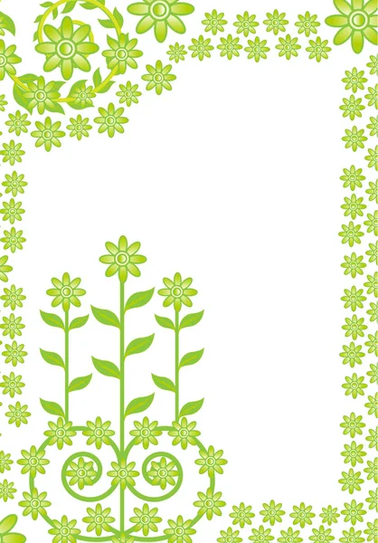 Zelená květinová tapeta — Stockový vektor