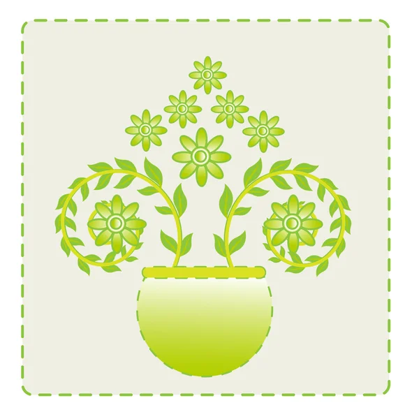 Зелена квітка шпалери — стоковий вектор