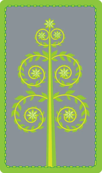 Arbre à feuilles vert — Image vectorielle
