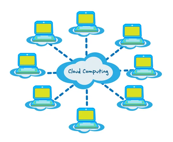 Cloud computing vector de negocio — Archivo Imágenes Vectoriales