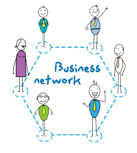 Business-netwerk — Stockvector
