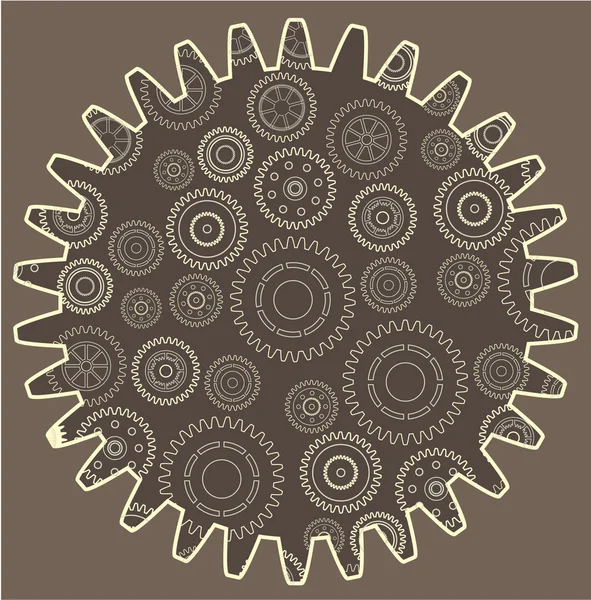 Brown Cogwheel — стоковый вектор