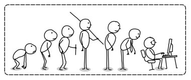 Computer User Evolution clipart