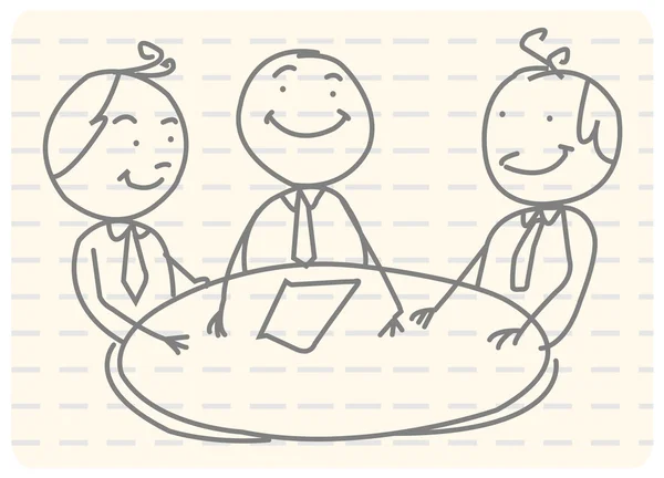 Business meeting teamwork — Stock Vector