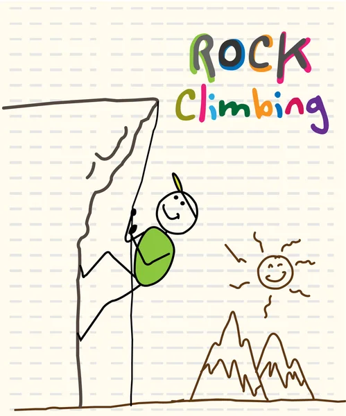 Rock climbing — Stock Vector