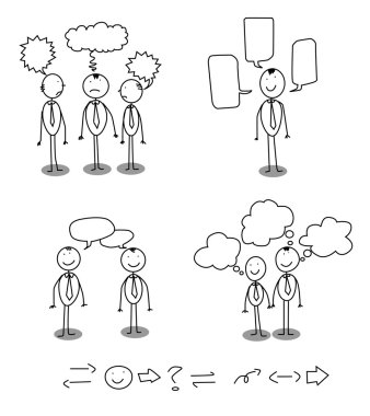 Communication man clipart