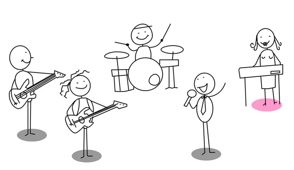 L'équipe musicienne — Image vectorielle