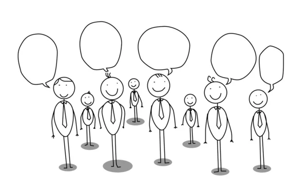 Businessman communauté vecteur dessin animé — Image vectorielle