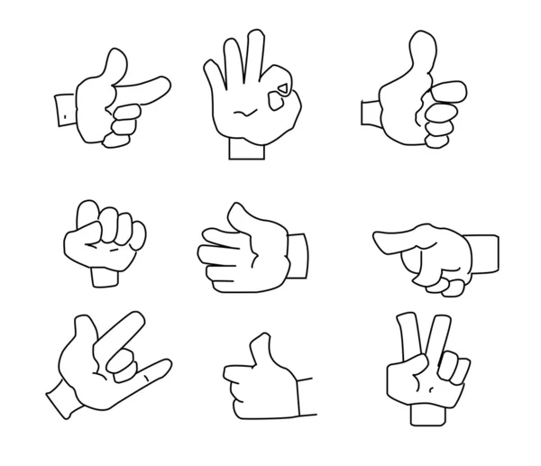stock vector Hand sign