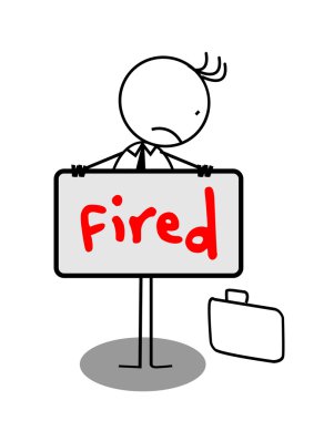 Fired businessman clipart