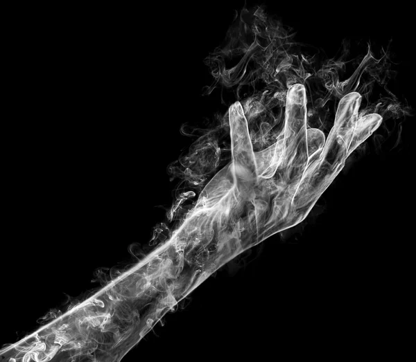 Female hand from a smoke — Stock Photo, Image