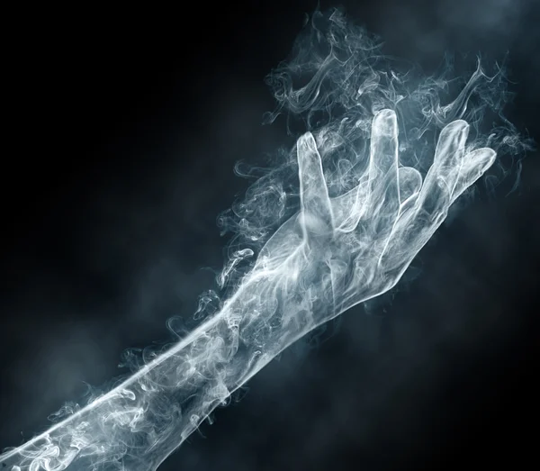 Ženská ruka z kouře — Stock fotografie