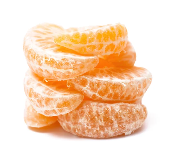 Mandarin szakasz szegmens fehér háttér — Stock Fotó