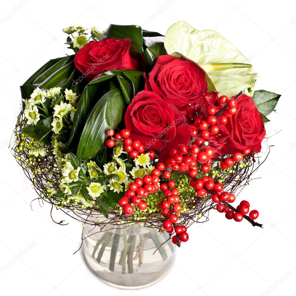 Bunch of flowers in vase — Stock Photo © luchi_a 8533294