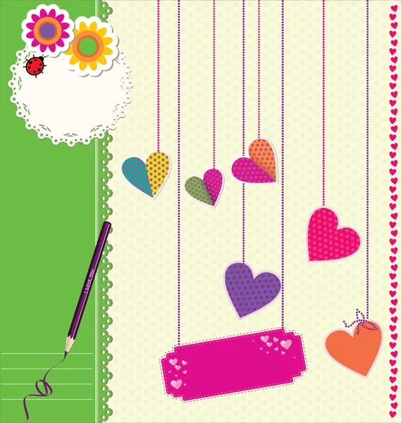 Cute Love background — Stock Vector