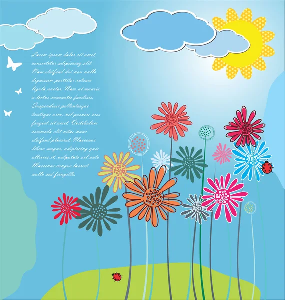 Lindo fondo primavera — Vector de stock