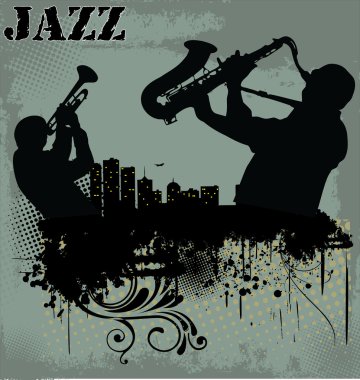 Jazz music background clipart