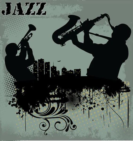 Jazzový hudební pozadí — Stockový vektor