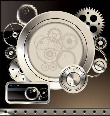 Abstract gear background clipart