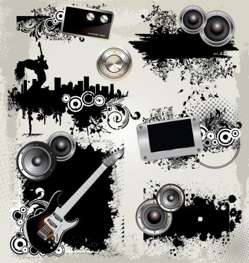 Abstract music background clipart