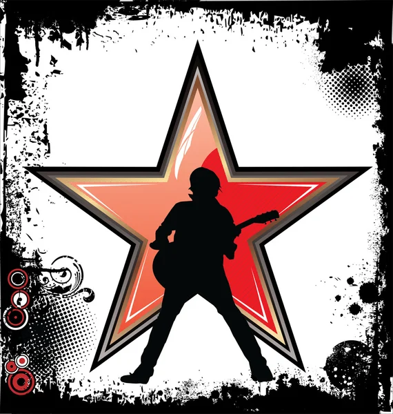 Rock Star Grunge Hintergrund — Stockvektor