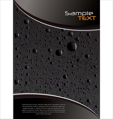 Abstract Background with black water drops clipart