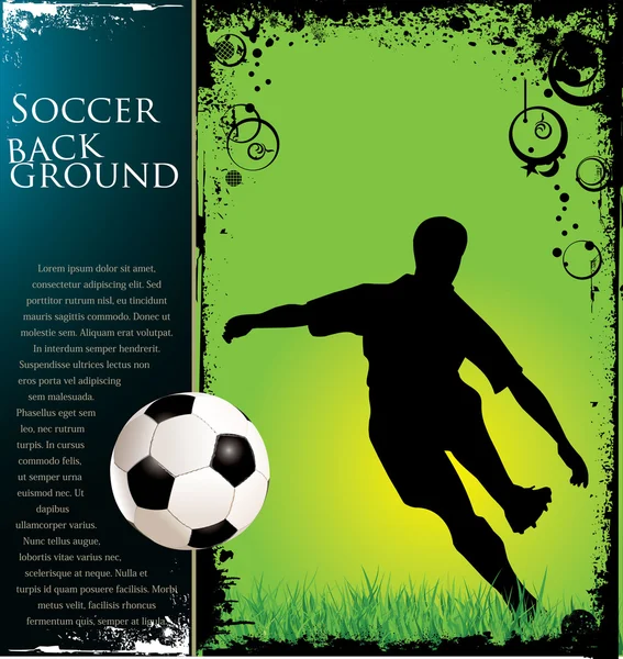 Soccer grunge background — Stock Vector