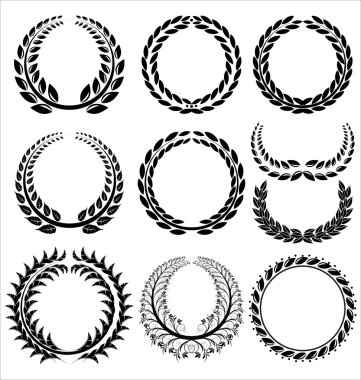 Laurel Wreath set clipart