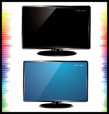 LCD tv, gerçekçi vektör çizim