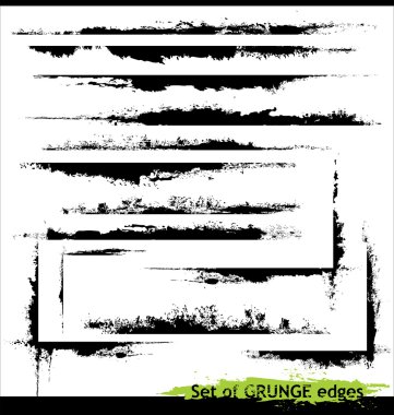 Set of grunge edges clipart