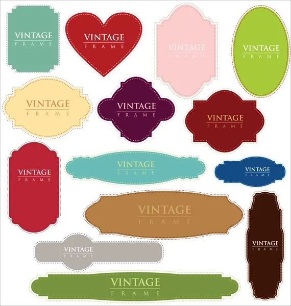 Etiquetas vintage - conjunto —  Vetores de Stock