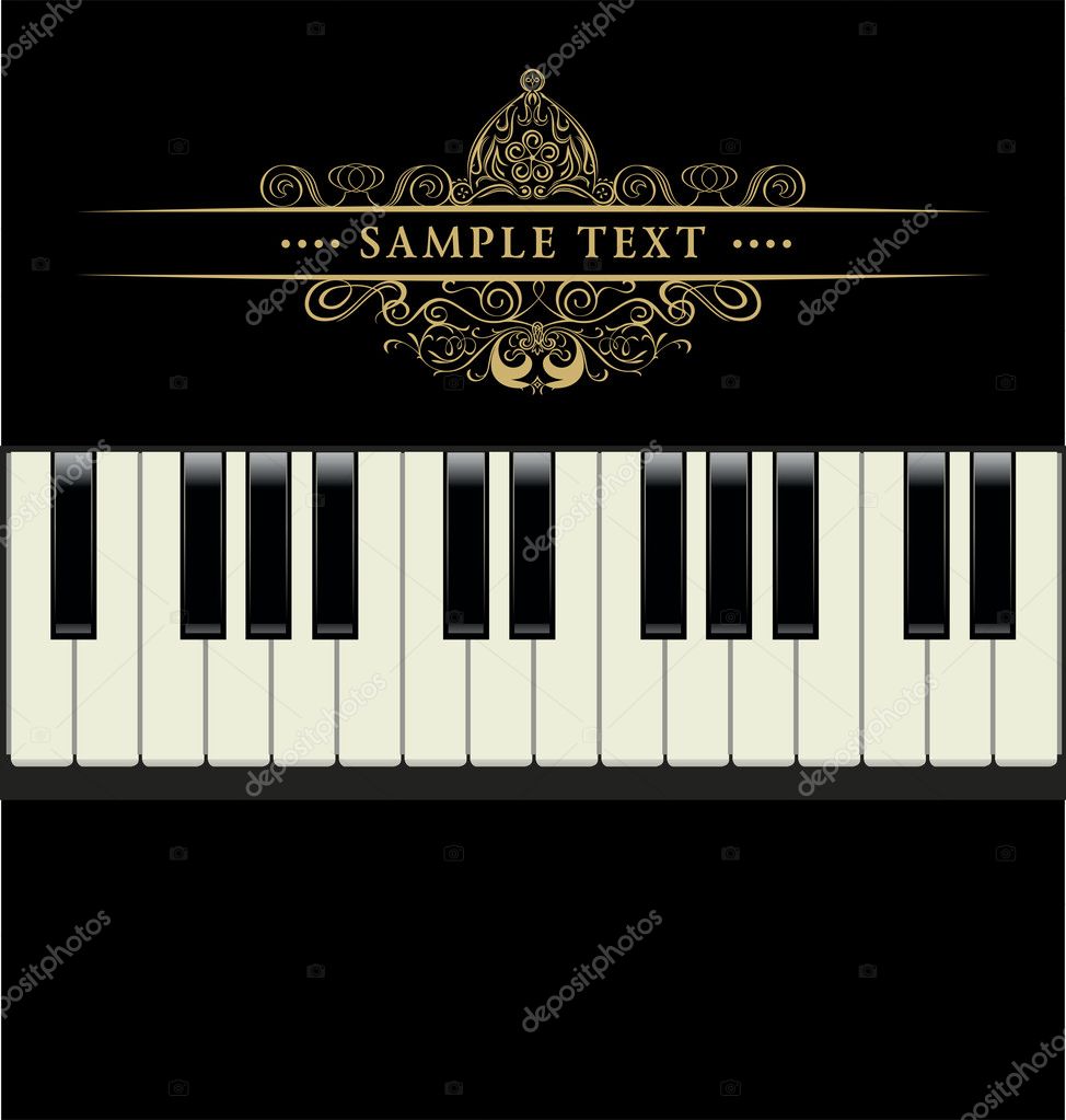 Vector piano keyboard