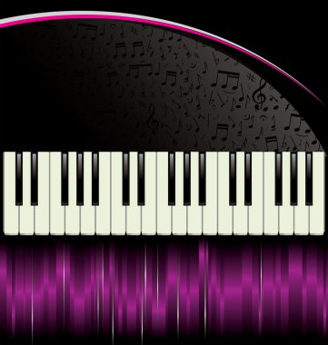 Piano - purple background clipart