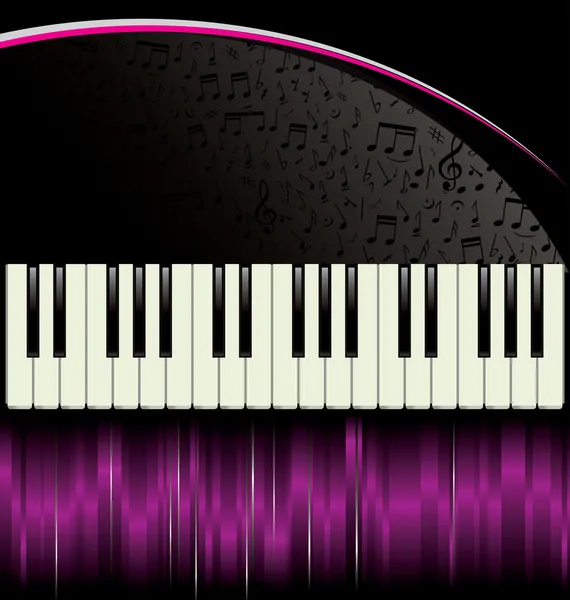 피아노-보라색 배경 — 스톡 벡터