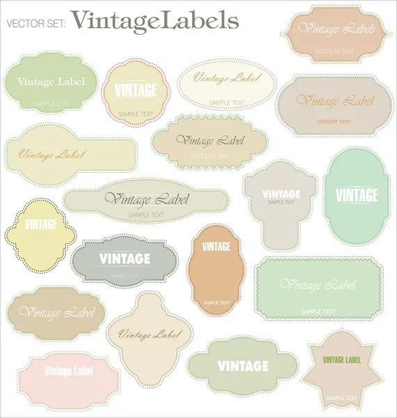 Étiquettes vintage - ensemble vectoriel — Image vectorielle