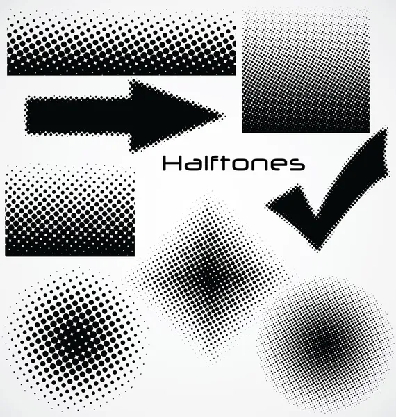 Halftone dot - instellen voor uw ontwerp — Stockvector
