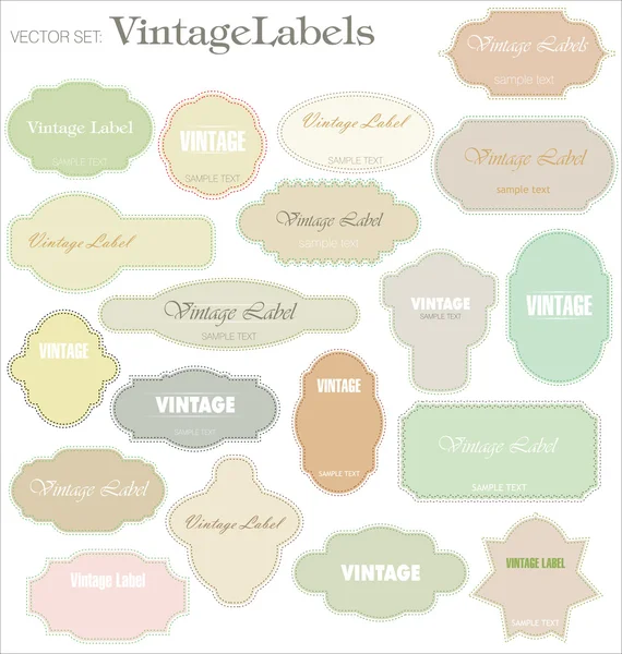 Vintage etiketten - vector set Vectorbeelden