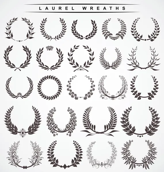 Laurel wreaths — Stock Vector