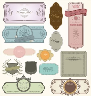 Vintage labels - set