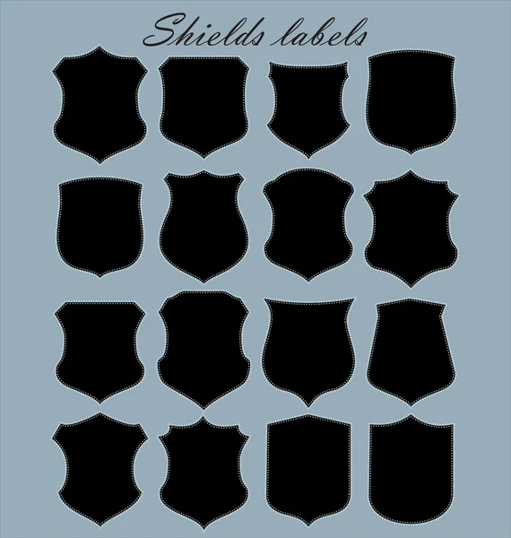 Shields labels - set — Stock Vector