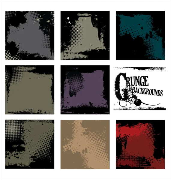 Grunge 背景-设置 — 图库矢量图片
