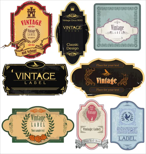Kollektion Vintage Labels — Stockvektor