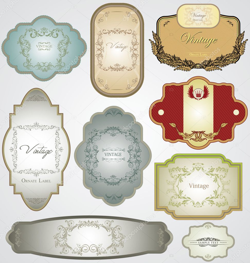 Ornate vintage decorative vector frames