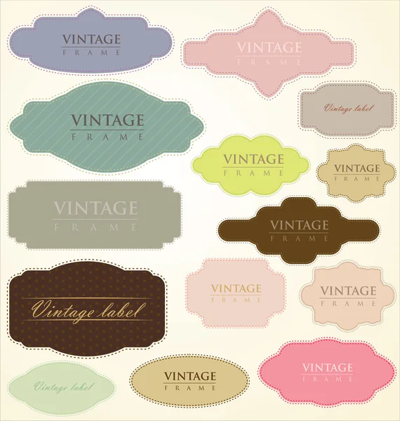 Etiquetas vintage - conjunto de vetores —  Vetores de Stock