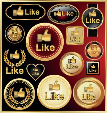 Elegant design Like Button clipart